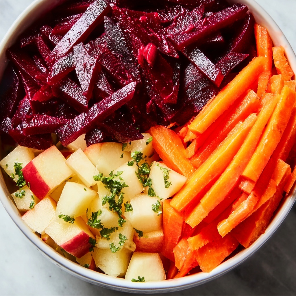 Raw Beet Salad with Apples and Carrots Recipe - Recipe Image
