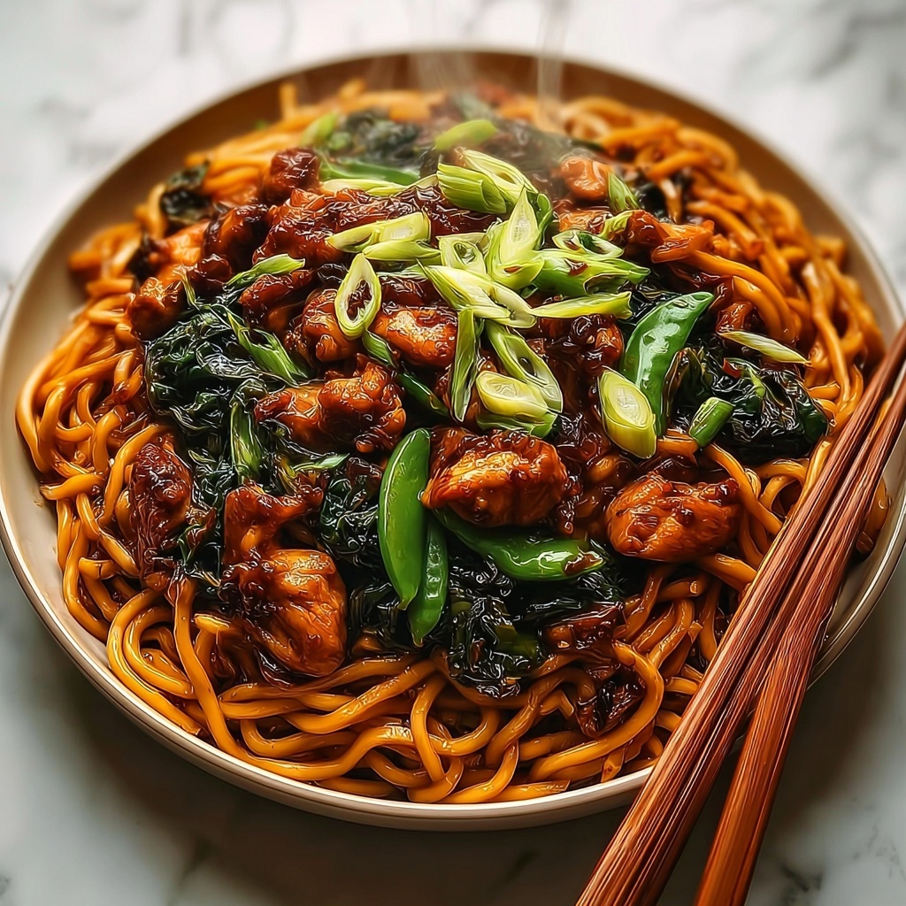 Garlic Chicken Lo Mein Recipe - Recipe Image