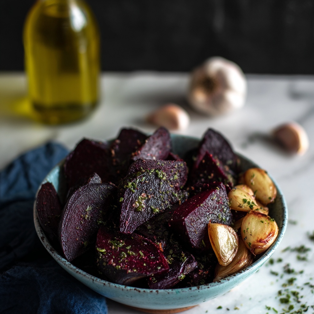 Roasted Beetroot and Garlic Recipe - Recipe Image