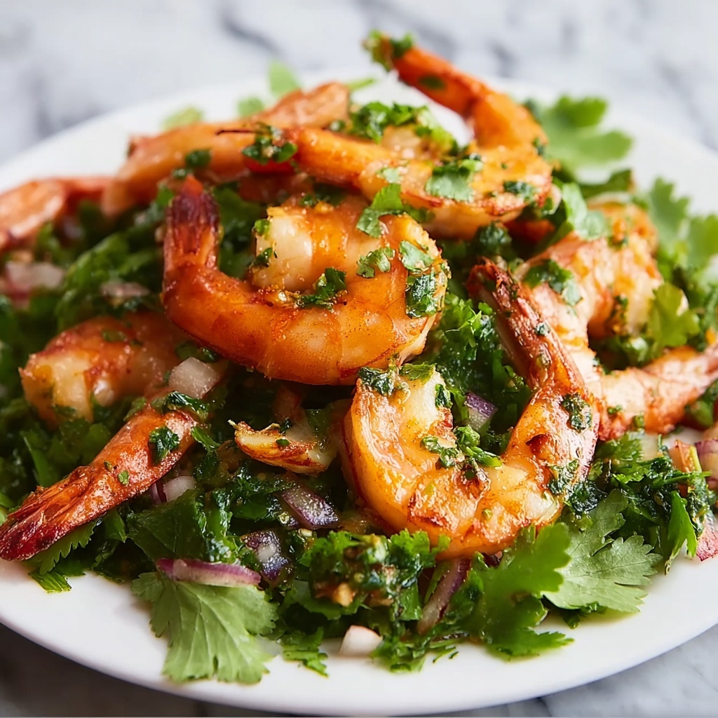 Cilantro Salad with Shallots and Shrimp Recipe - Recipe Image