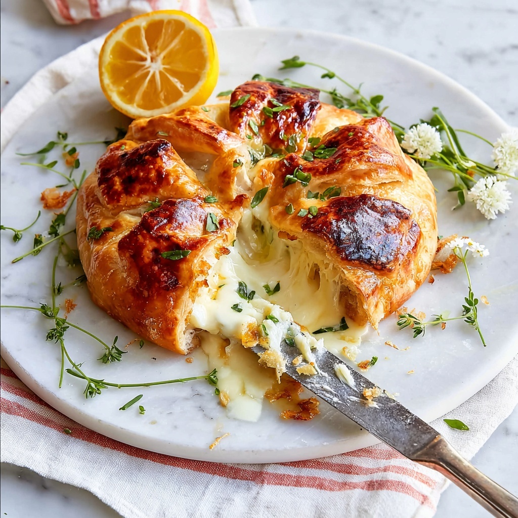 Lemon Curd Herbed Baked Brie Recipe - Recipe Image