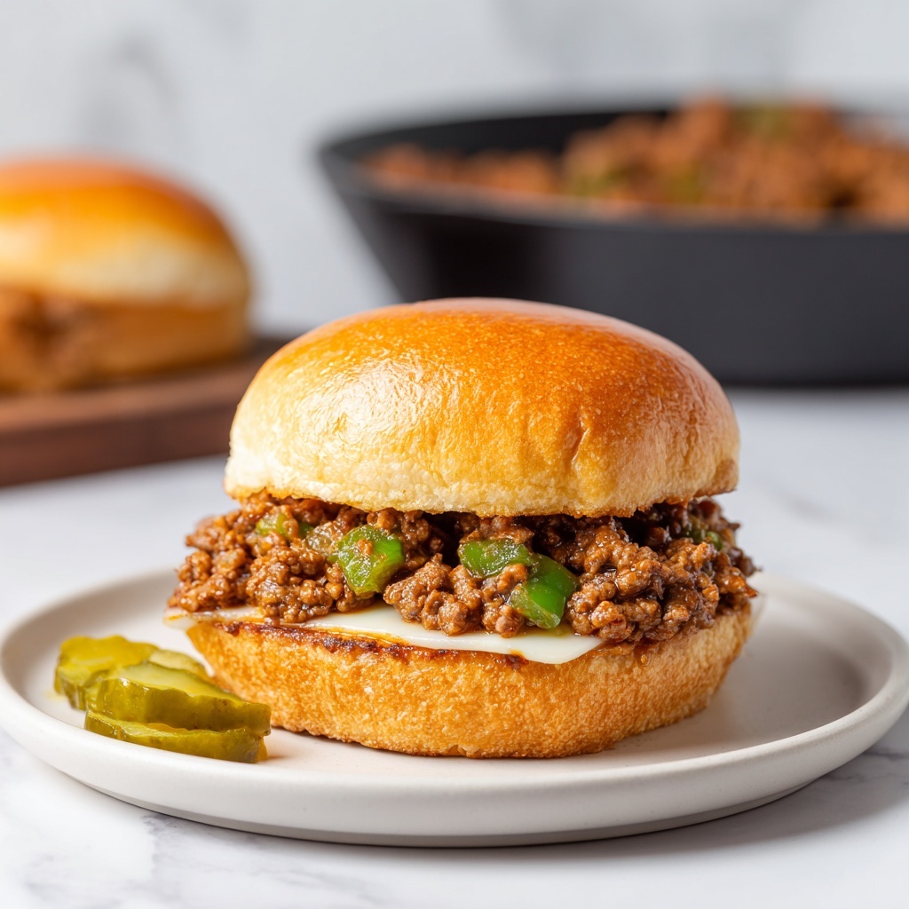 Philly Cheesesteak Sloppy Joes Recipe - Recipe Image