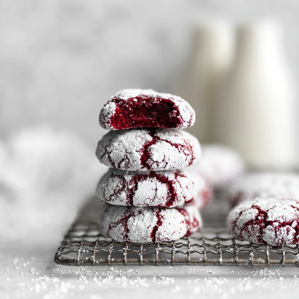 Red Velvet Crinkle Cookies Recipe - Recipe Image