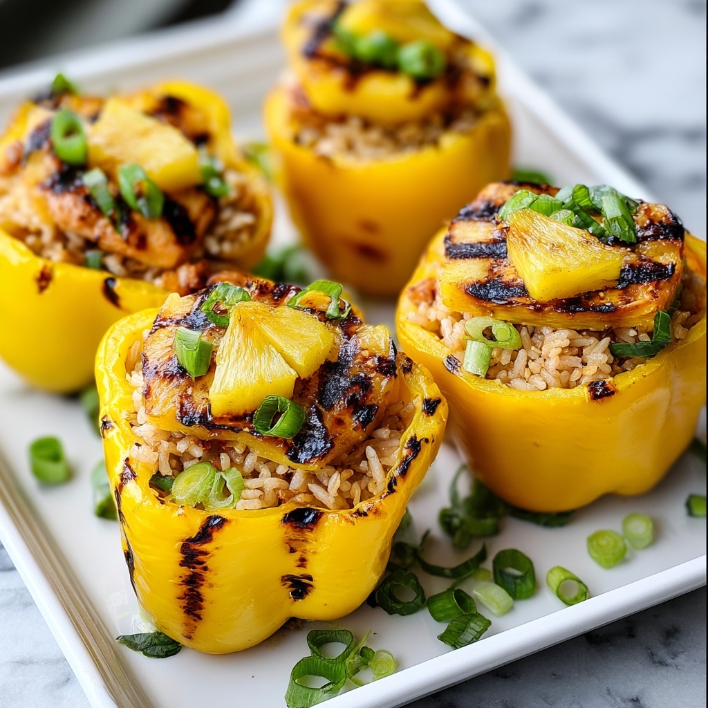 Teriyaki Pineapple Chicken & Rice Stuffed Peppers Recipe - Recipe Image