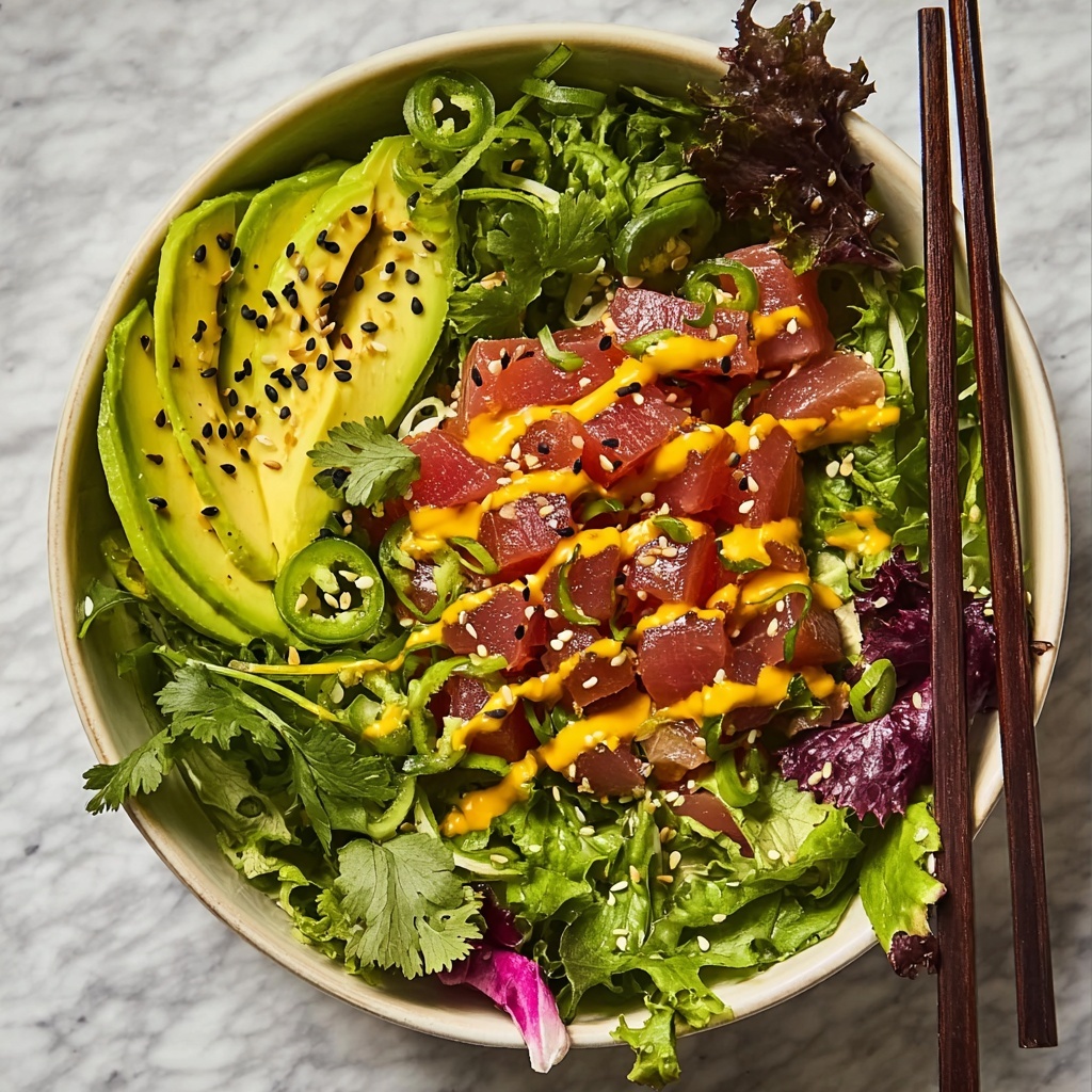 Tuna Poke Bowl with Mango Dressing Recipe - Recipe Image