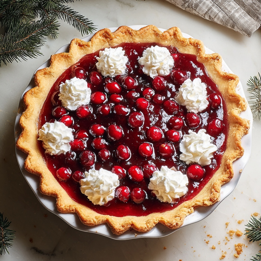 Cranberry Custard Pie Recipe - Recipe Image