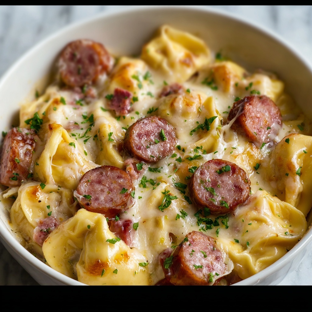 Crockpot Pierogi Casserole with Kielbasa Recipe - Recipe Image
