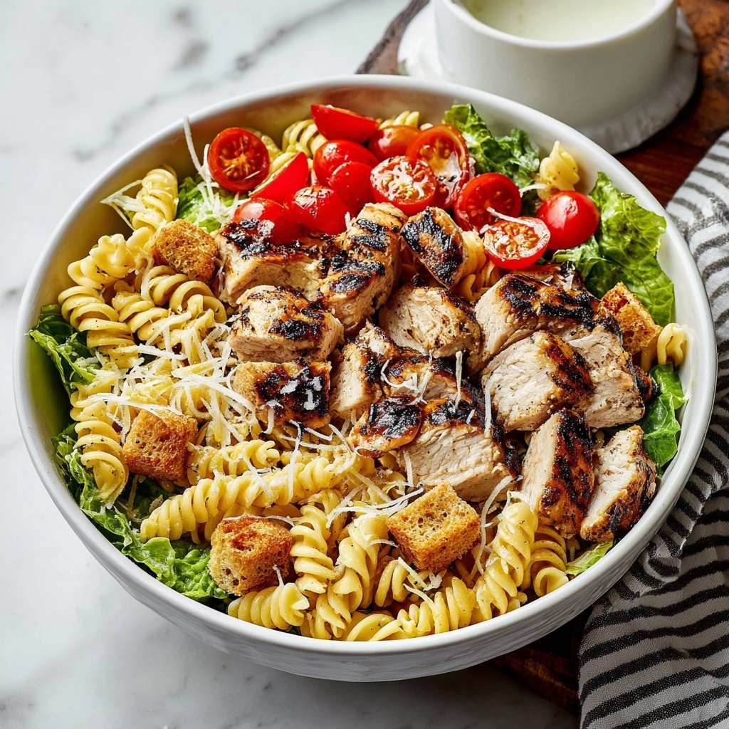 Chicken Caesar Pasta Salad Recipe - Recipe Image