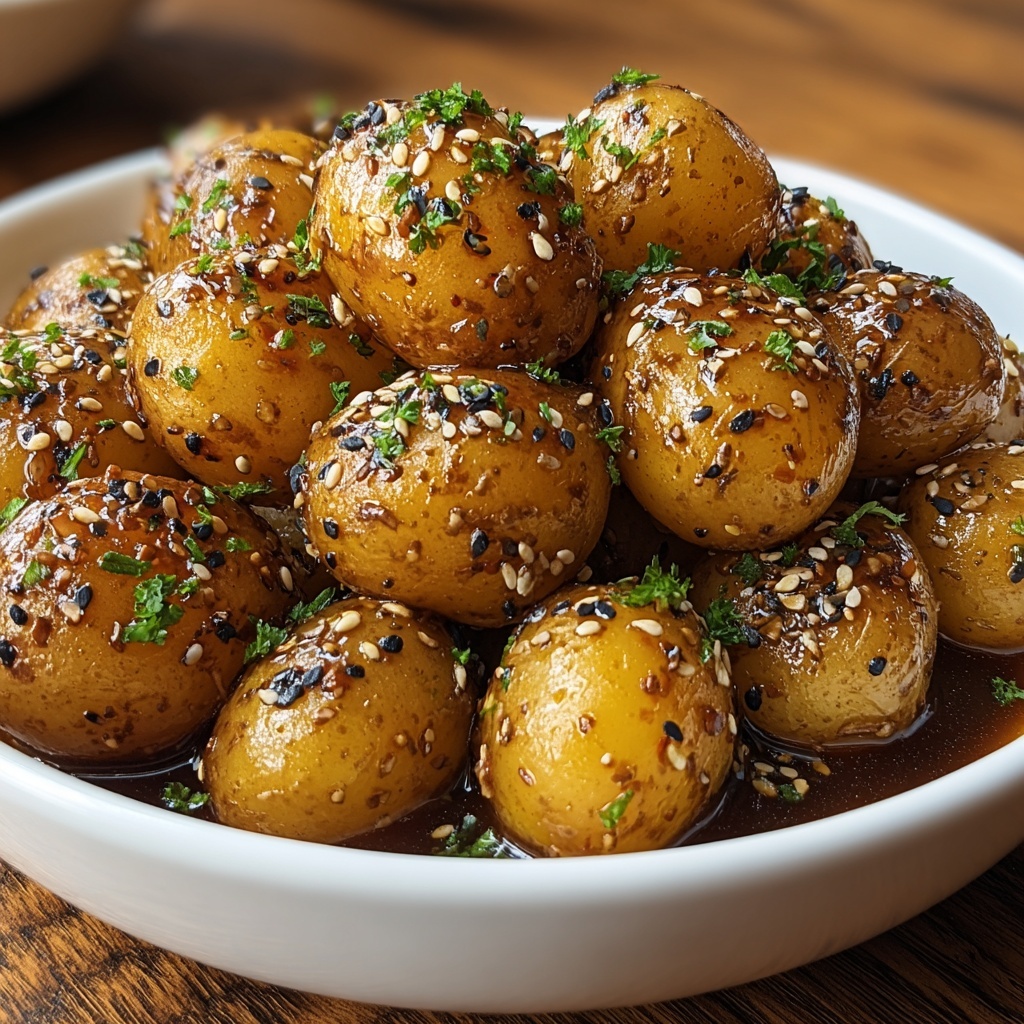 Honey Mustard Roasted Baby Potatoes Recipe - Recipe Image