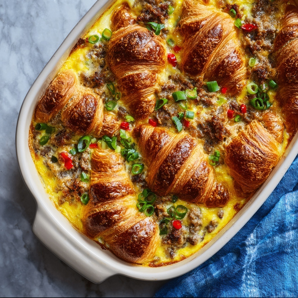 Croissant Breakfast Casserole Recipe - Recipe Image