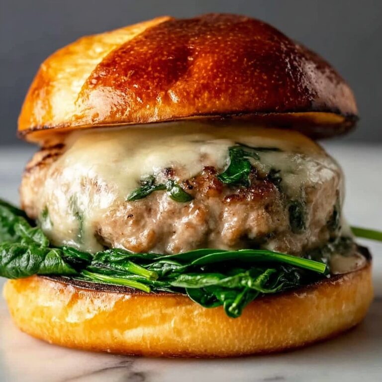 White Cheddar & Spinach Chicken Burgers Recipe