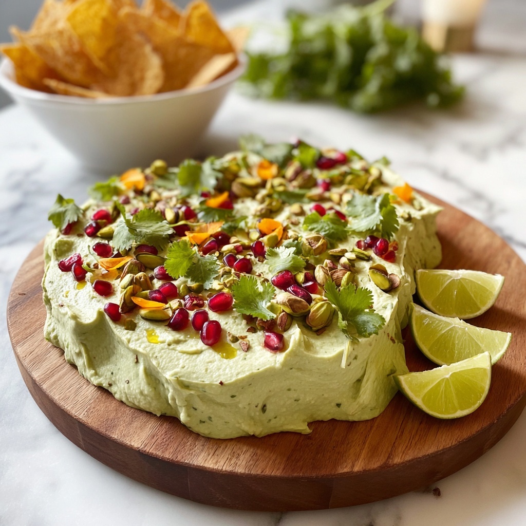 Creamy Avocado Board with Habanero, Pomegranate, Pistachios, and Cilantro Recipe - Recipe Image