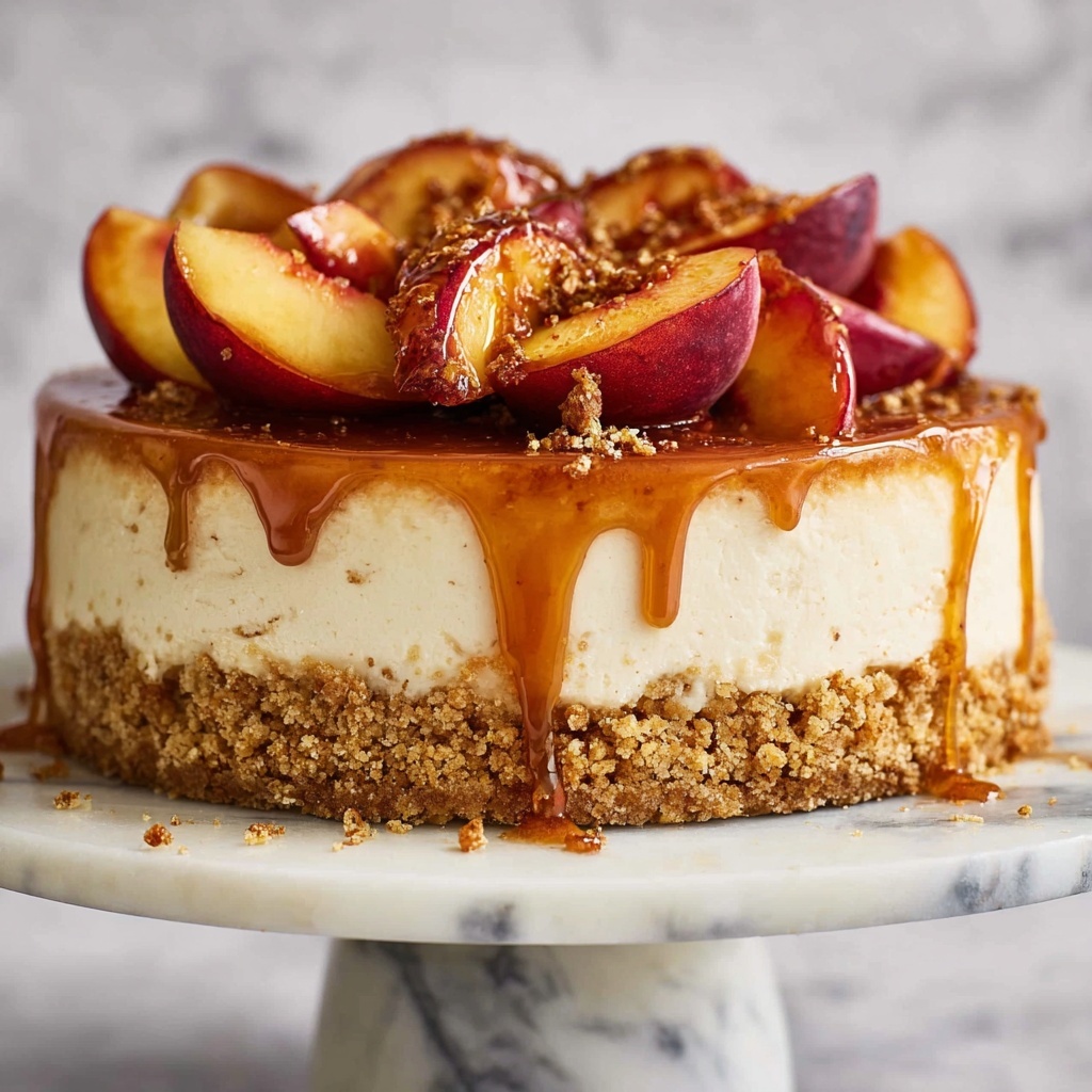 Peach Cobbler Cheesecake Recipe - Recipe Image