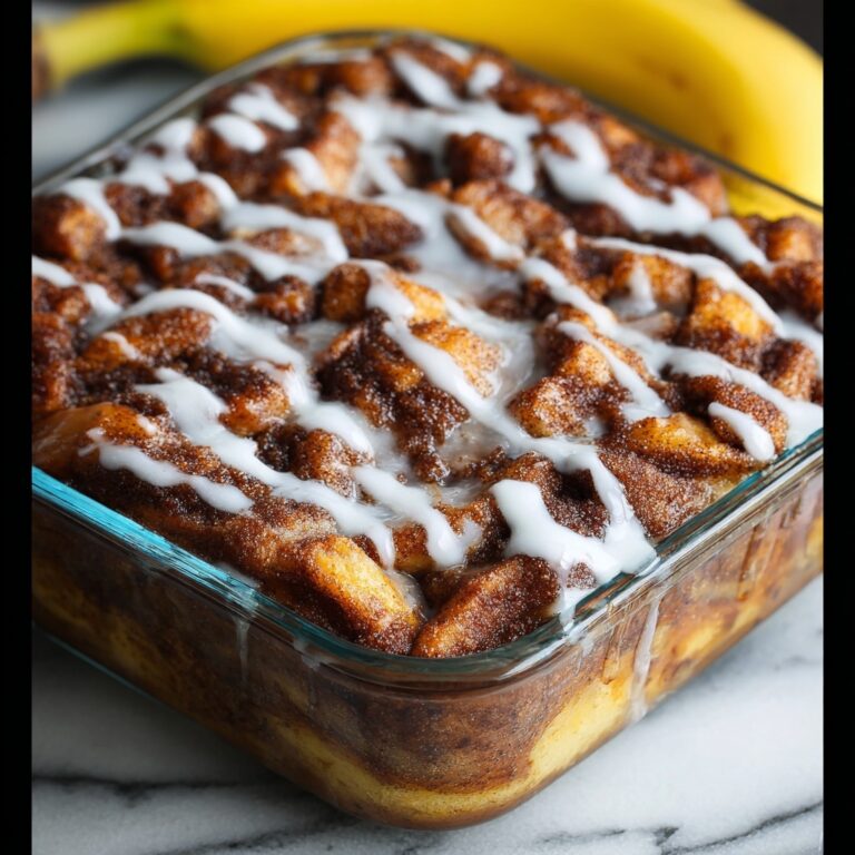 Banana Cinnamon Roll Cake