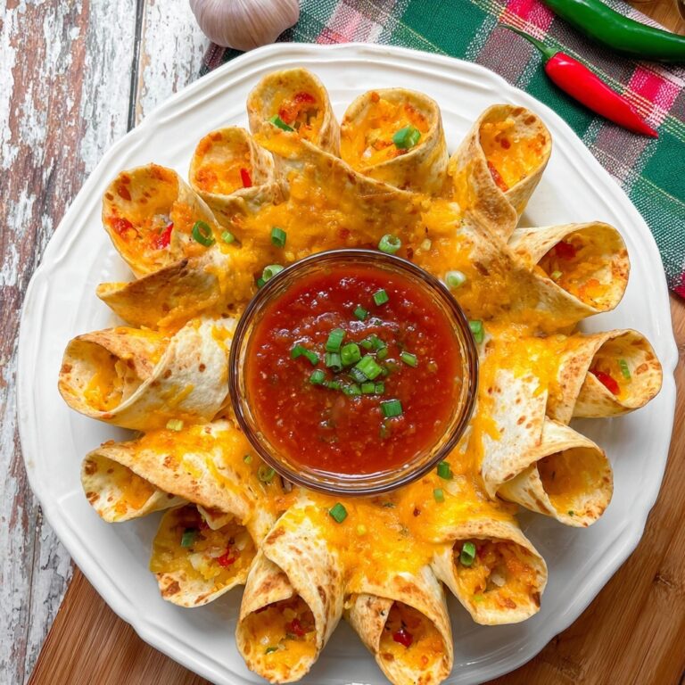 Blooming Chicken Quesadilla Ring Recipe