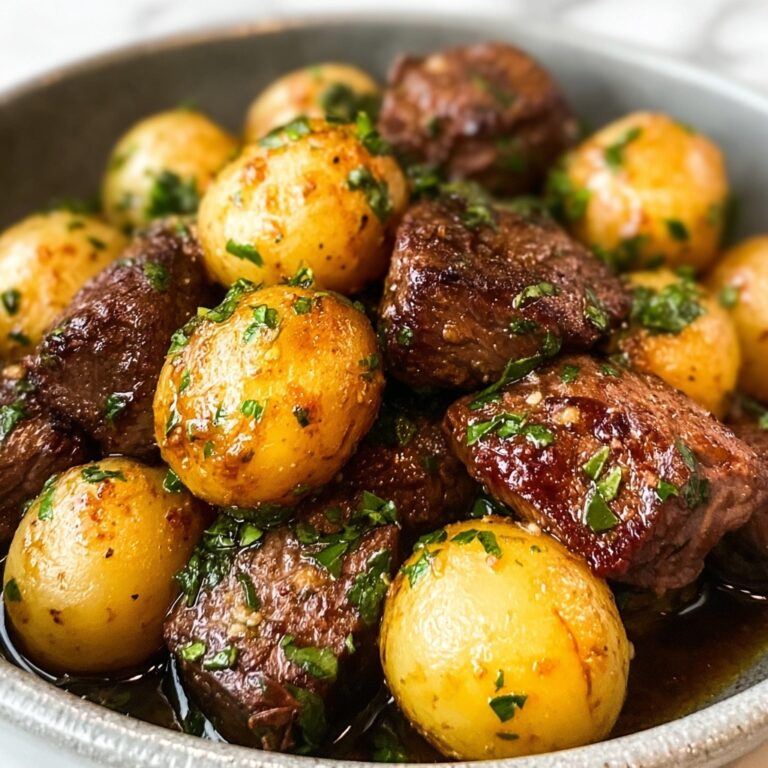 Garlic Butter Beef Bites with Potatoes Recipe