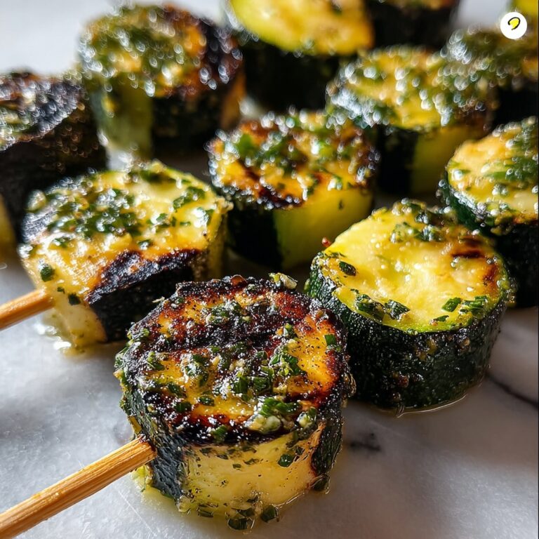 Garlic Butter Zucchini Skewers Recipe