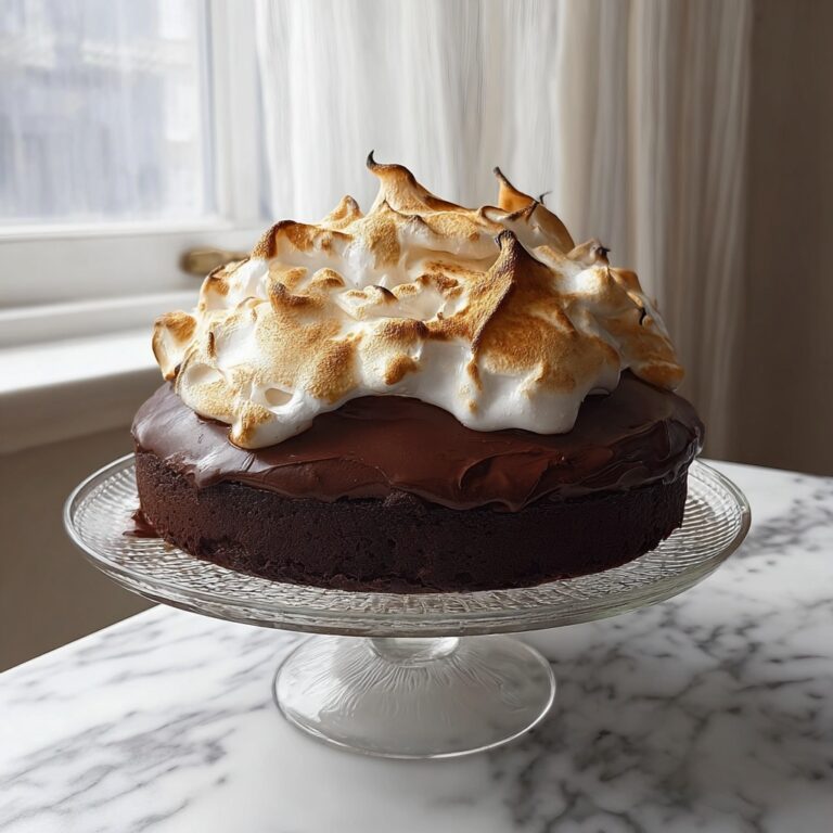 Hot Chocolate Meringue Cake Recipe