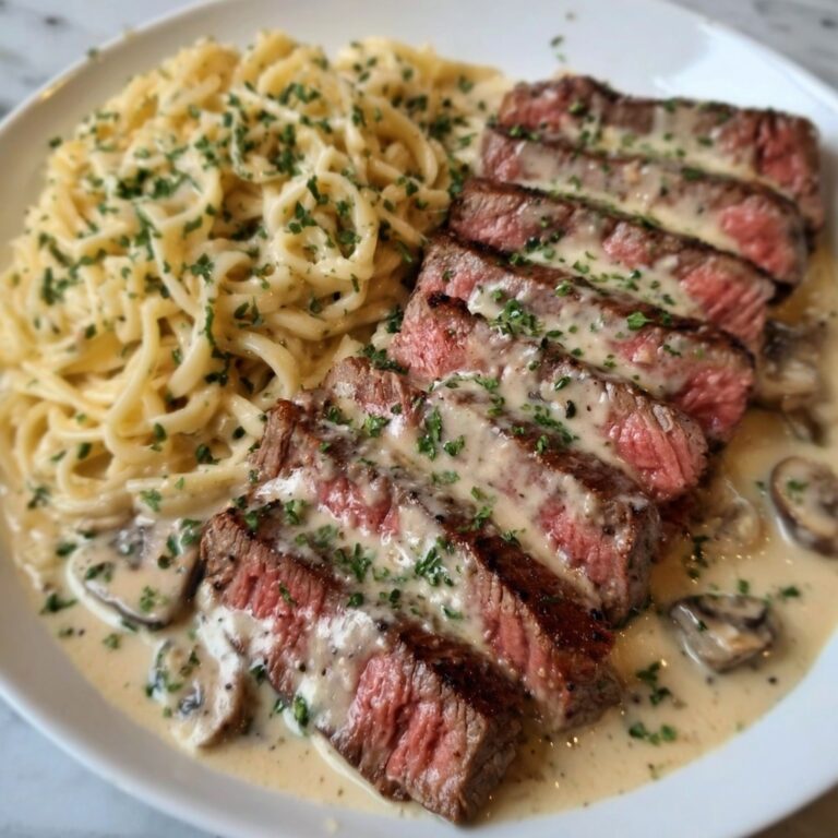 Gorgonzola Alfredo Steak Delight Recipe