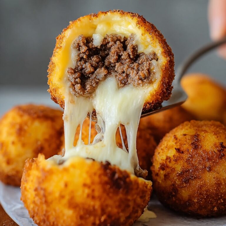 Fried Cheesy Ground Beef Balls Recipe