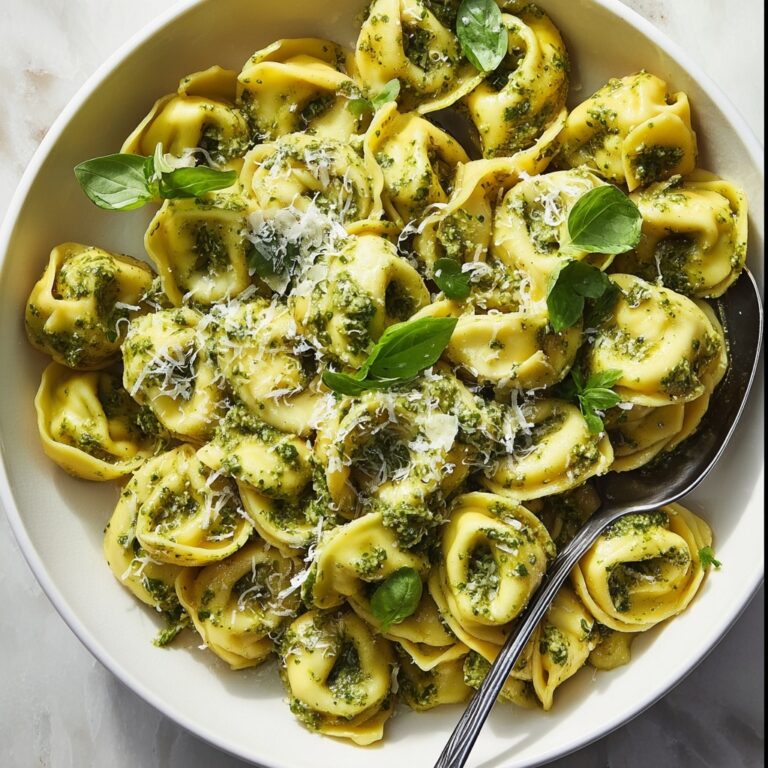 Pesto Tortellini with Spinach and Parmesan Recipe