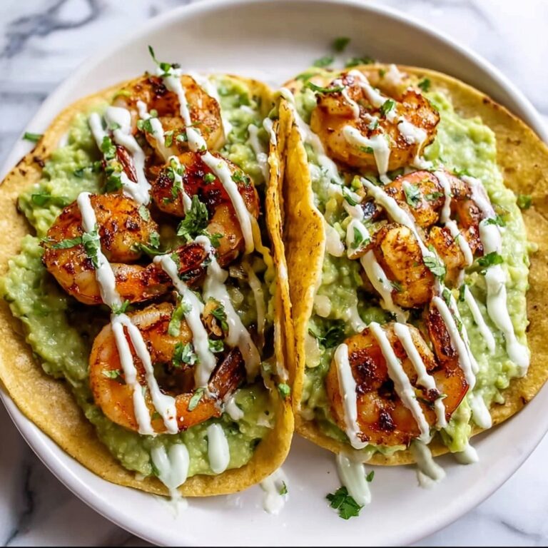 Spicy Shrimp Tacos with Garlic Cilantro Lime Slaw Recipe