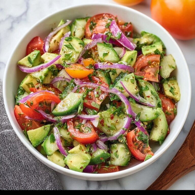 Cucumber Tomato Avocado Salad Recipe