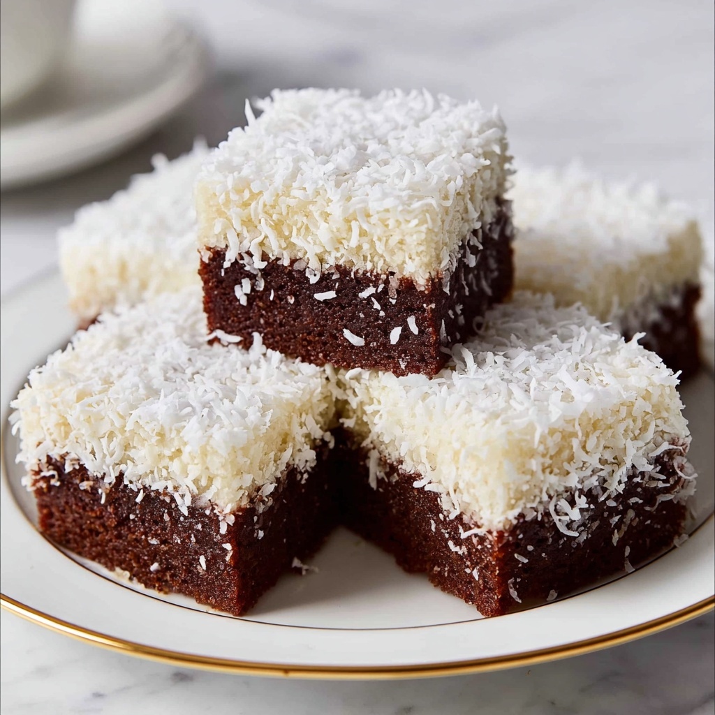 Classic Lamingtons: Australian Coconut Cake Squares Recipe - Recipe Image