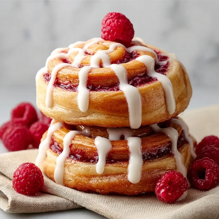 Raspberry Cinnamon Rolls with Lemon Glaze Recipe