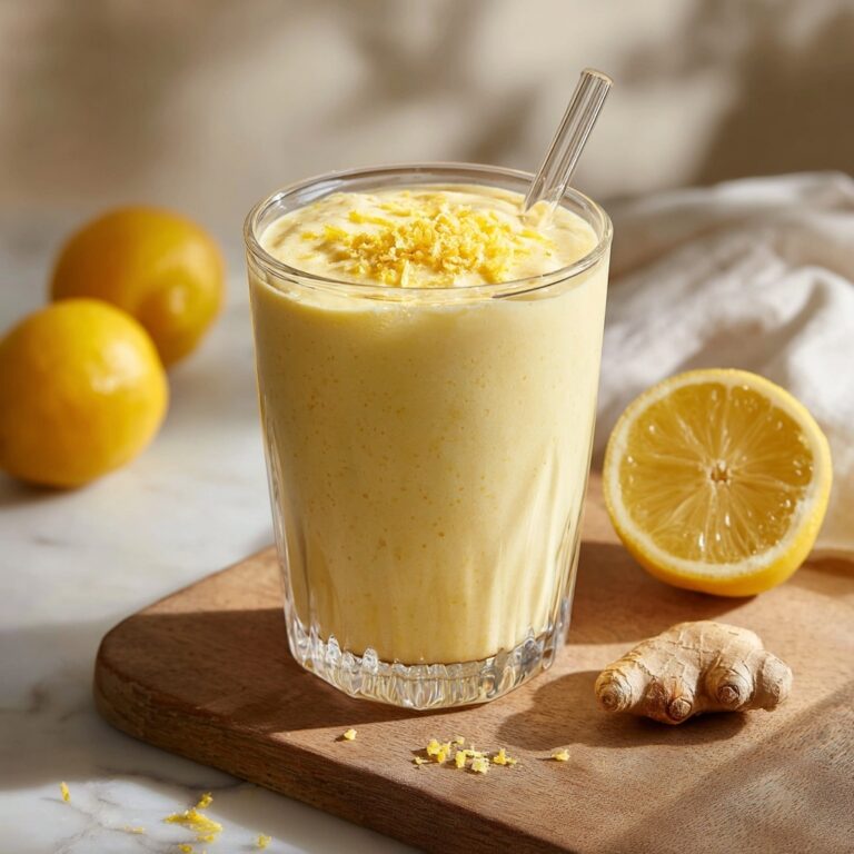 Fresh Lemon Ginger Detoxifying Smoothie