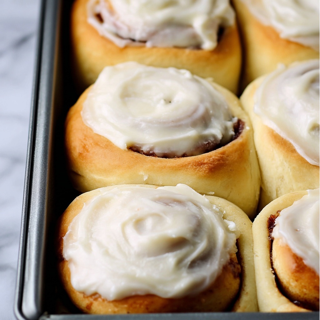 Homemade Cinnamon Rolls with Maple Cream Cheese Frosting Recipe - Recipe Image