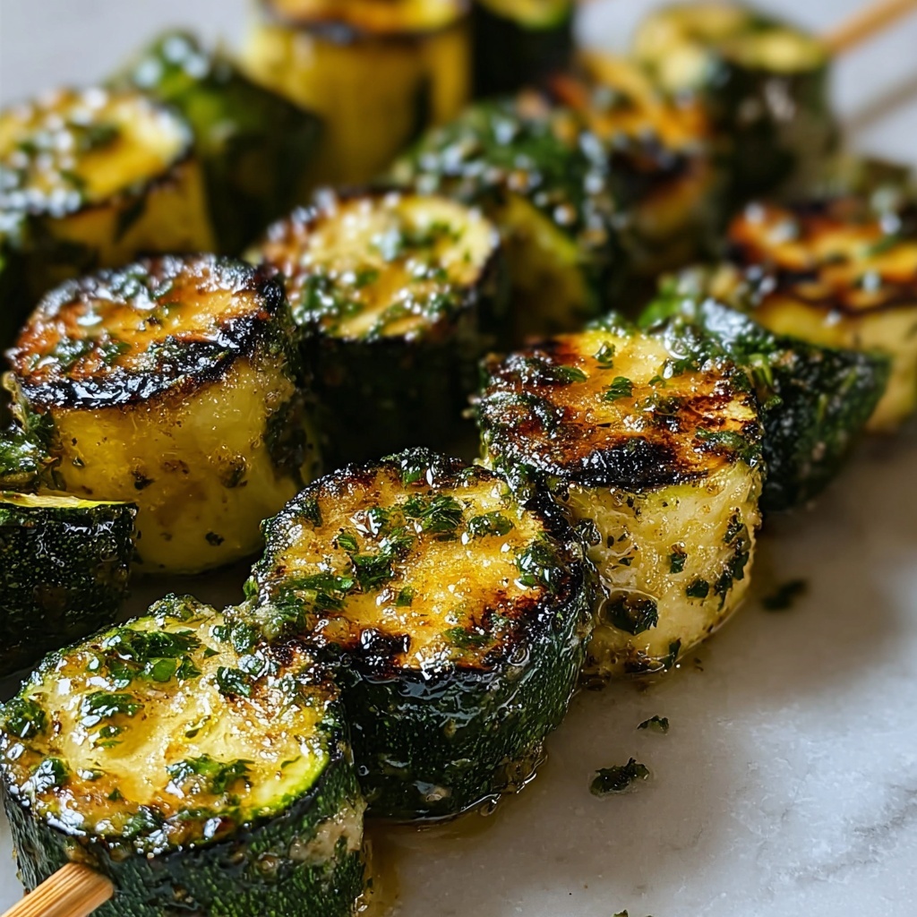 Garlic Butter Zucchini Skewers Recipe - Recipe Image
