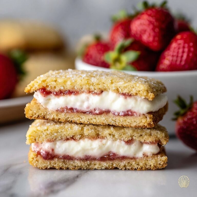 Cheesecake Cookies with Strawberry Jam and White Chocolate Recipe