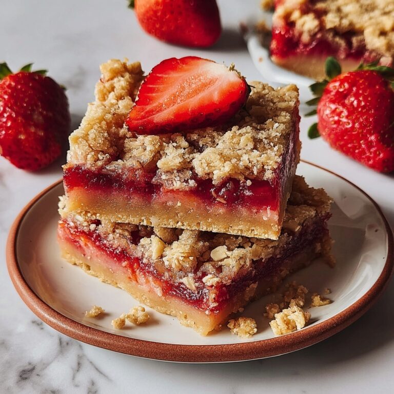 Healthy Strawberry Oatmeal Bars Recipe