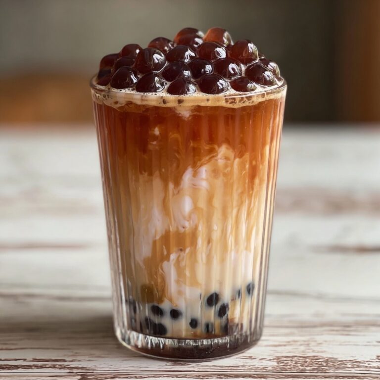 Cozy Red Bean & Black Sesame Milk Tea for Refreshing Sips Recipe