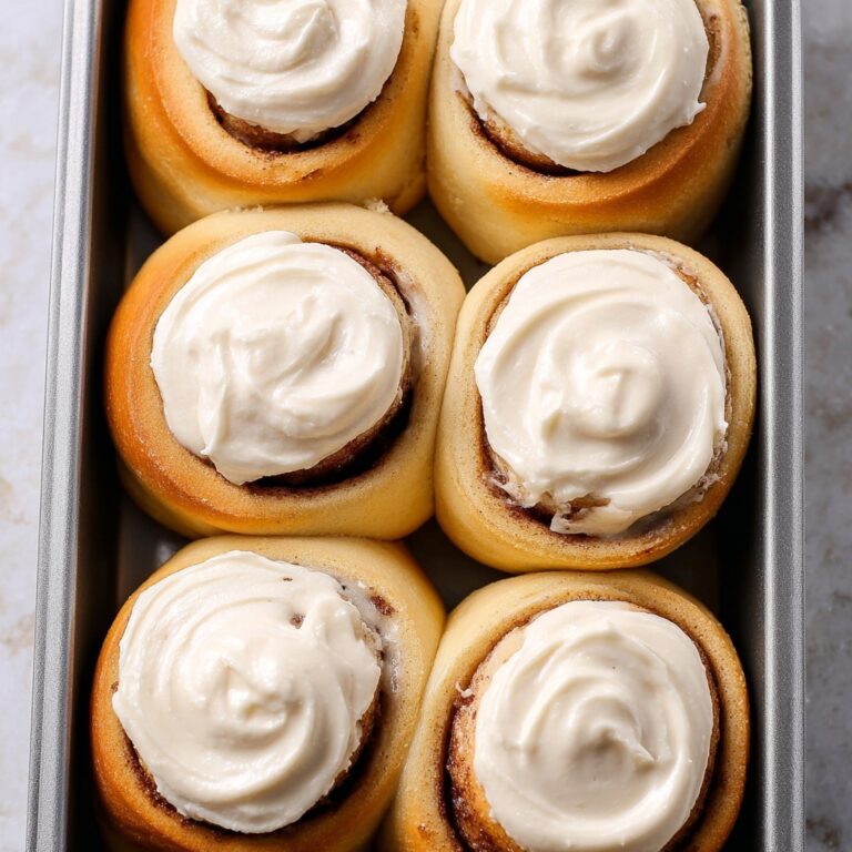 Homemade Cinnamon Rolls with Maple Cream Cheese Frosting Recipe