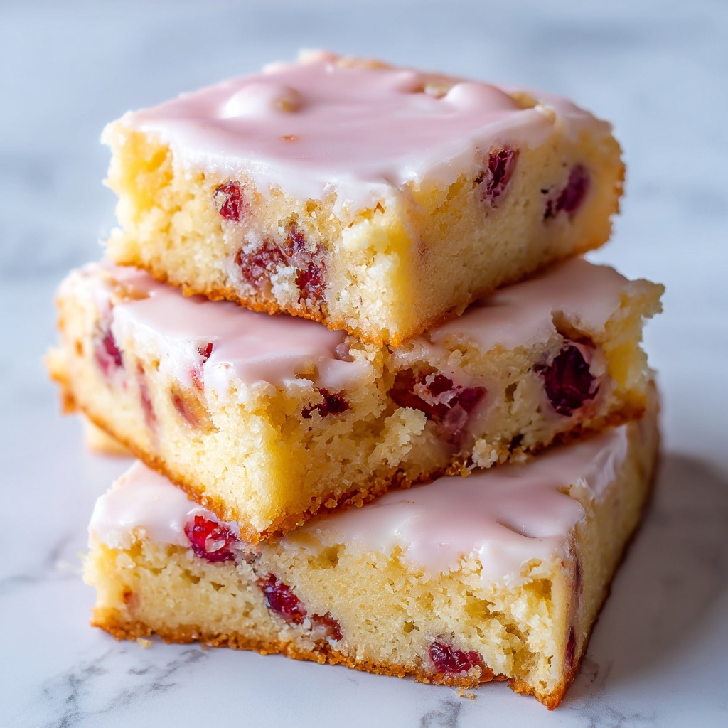 Strawberry Lemon Blondies Recipe - Recipe Image