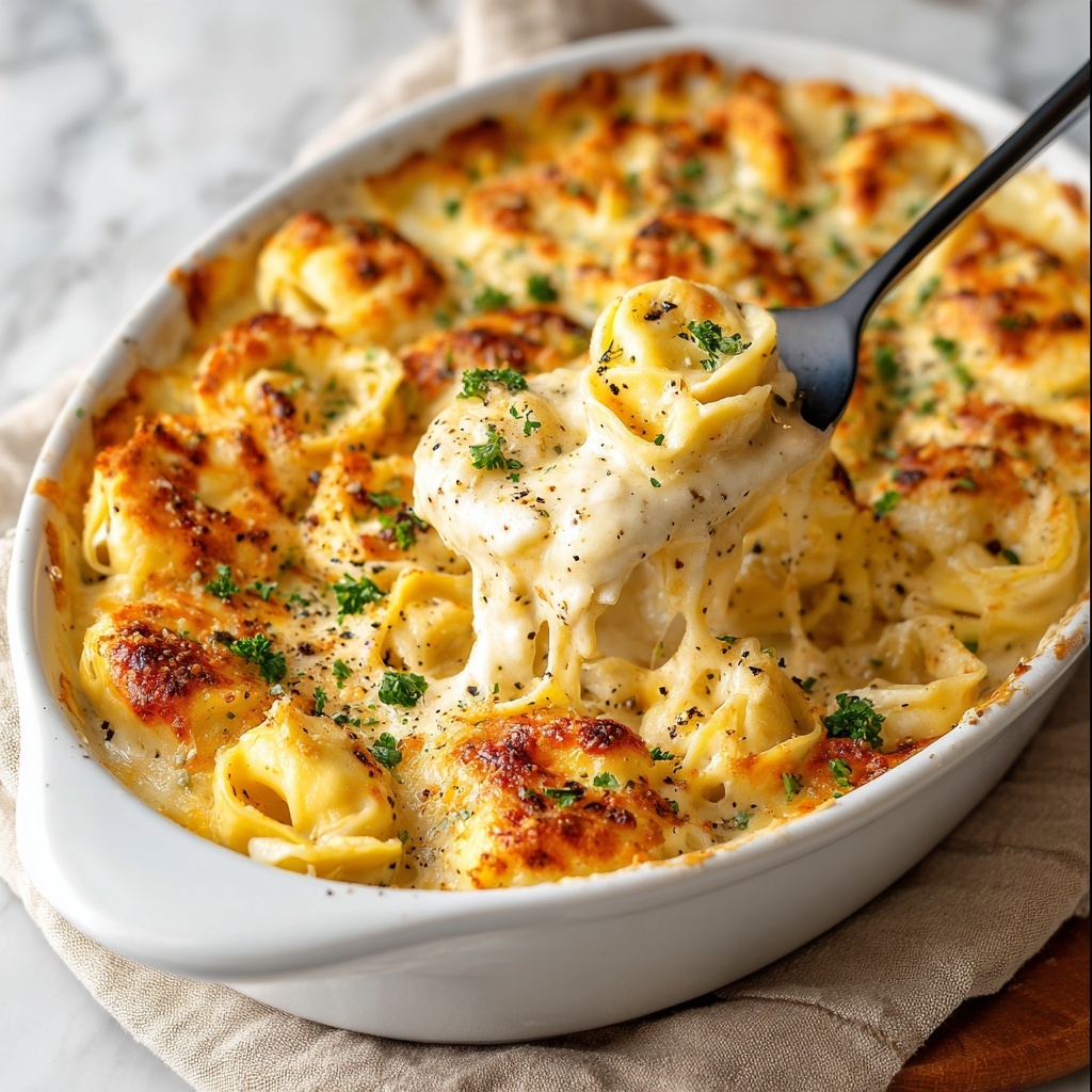 Alfredo Tortellini Bake Recipe - Recipe Image