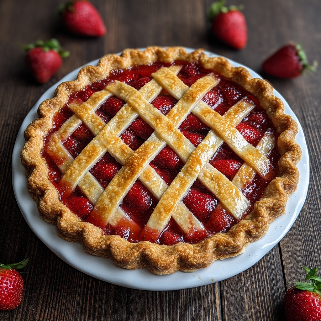 Easy Fresh Strawberry Pie Recipe - Recipe Image