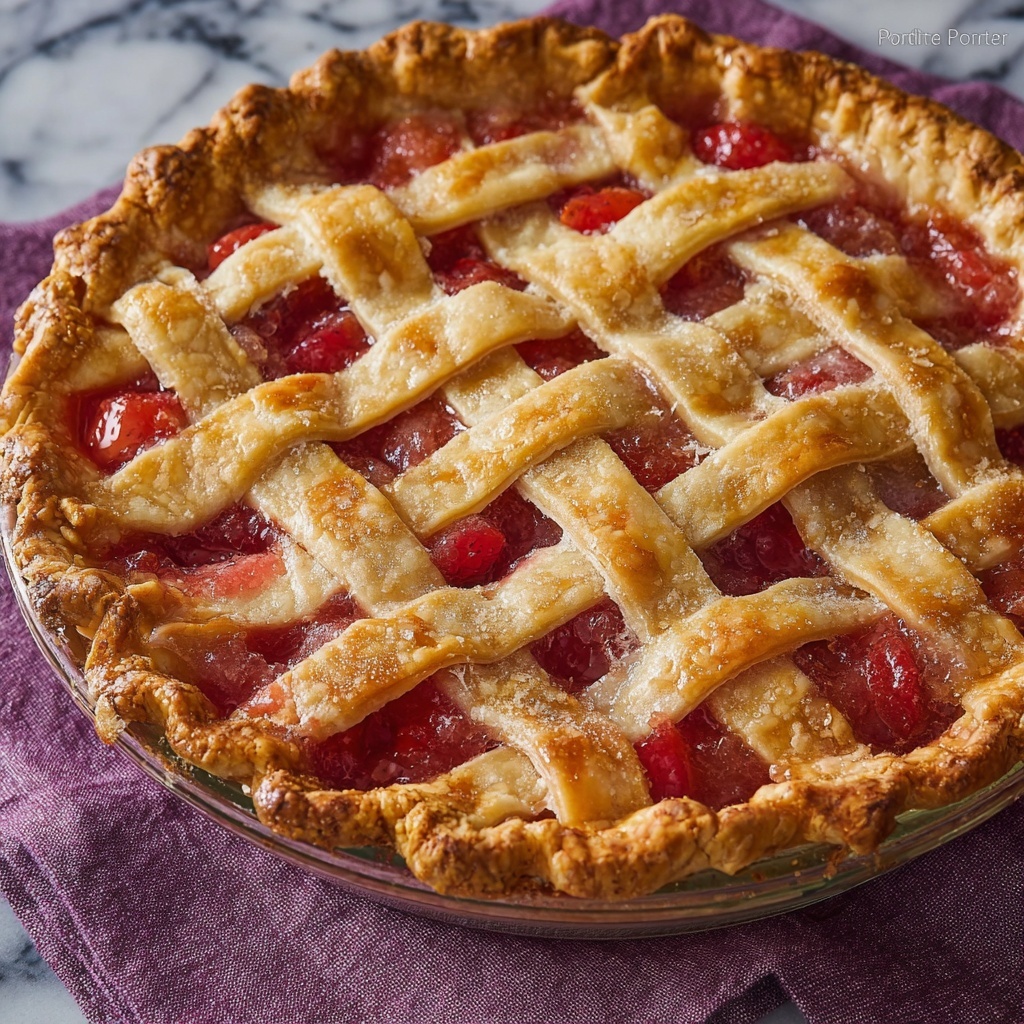 Strawberry Rhubarb Pie Recipe - Recipe Image