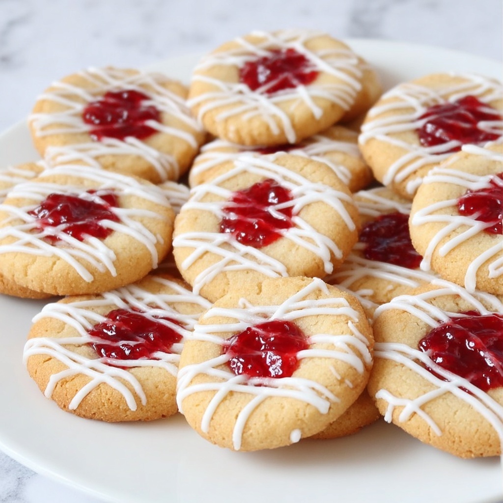 Raspberry Almond Shortbread Thumbprints Recipe - Recipe Image