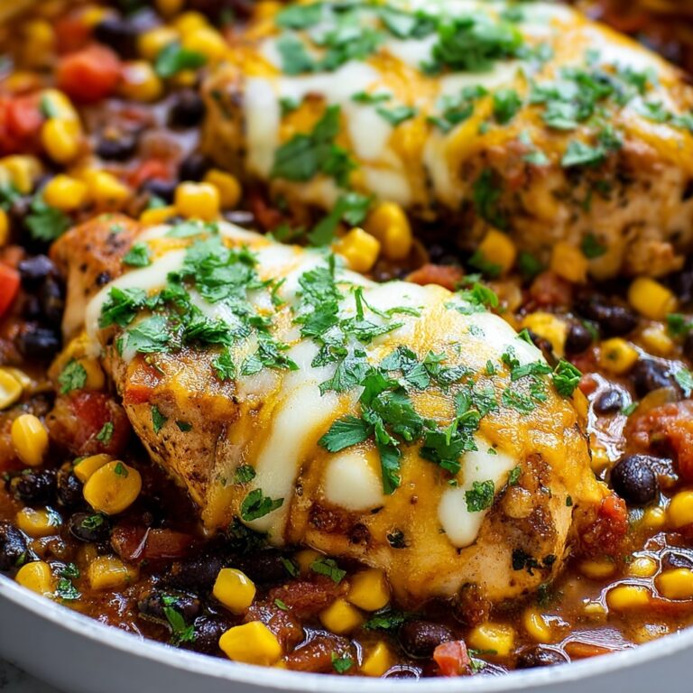Cowboy Chicken Skillet with Corn, Black Beans, and Melted Cheese Recipe