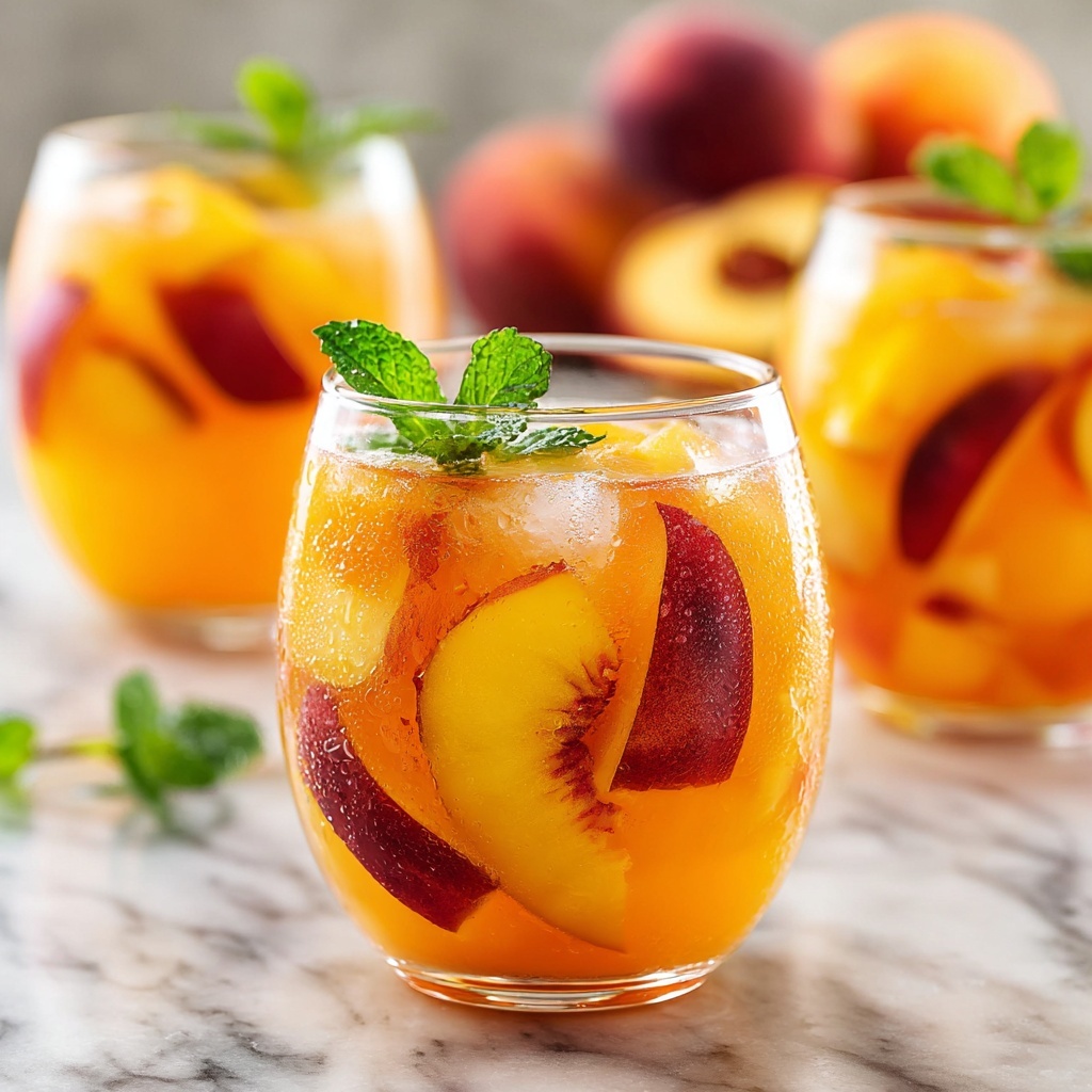 Refreshing Patio Peach Sangria Recipe - Recipe Image