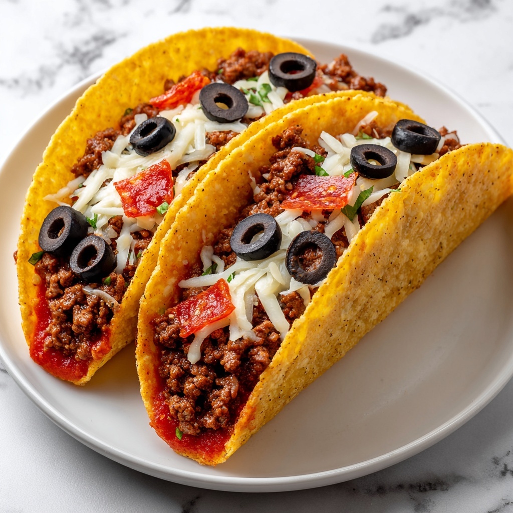Meat Lovers Pizza Tacos Recipe - Recipe Image