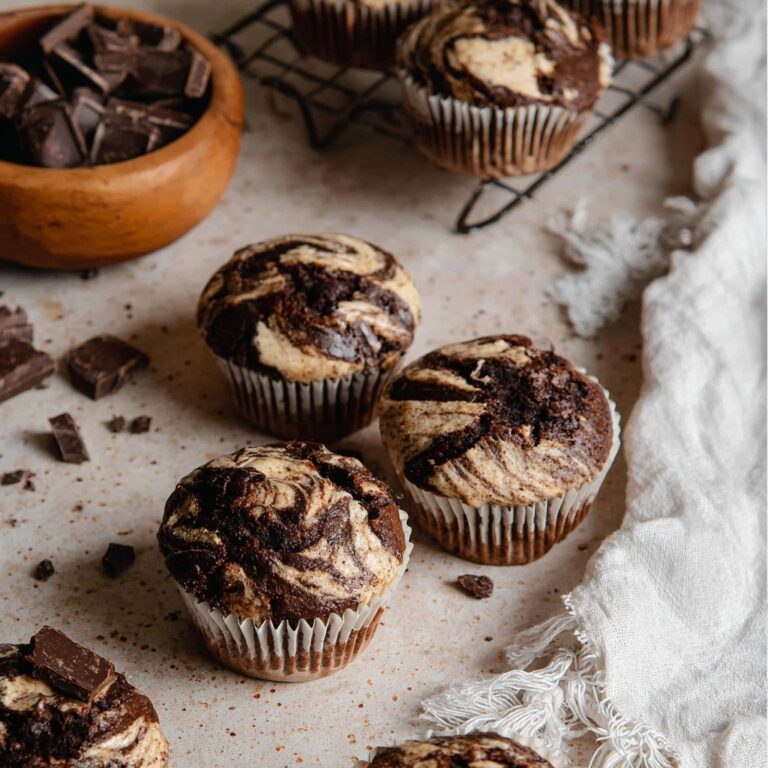 Chocolate Almond Butter Swirl Muffins Recipe