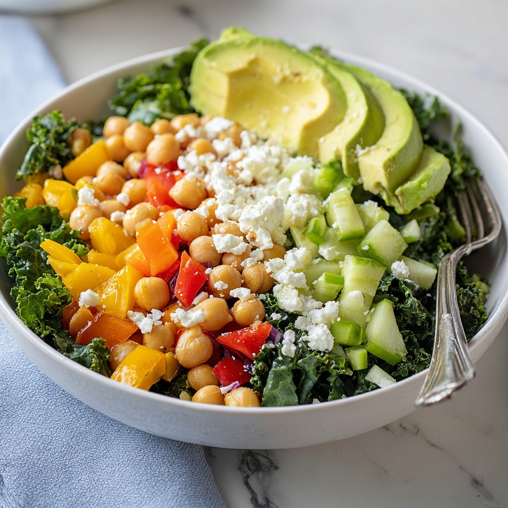 Chopped Salad with Chickpeas, Feta, and Avocado Recipe - Recipe Image