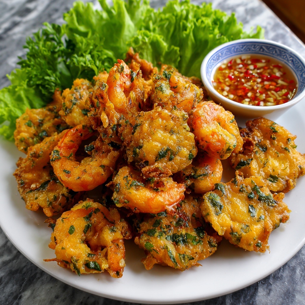 Shrimp and Sweet Potato Fritters (Bánh Tôm) Recipe - Recipe Image