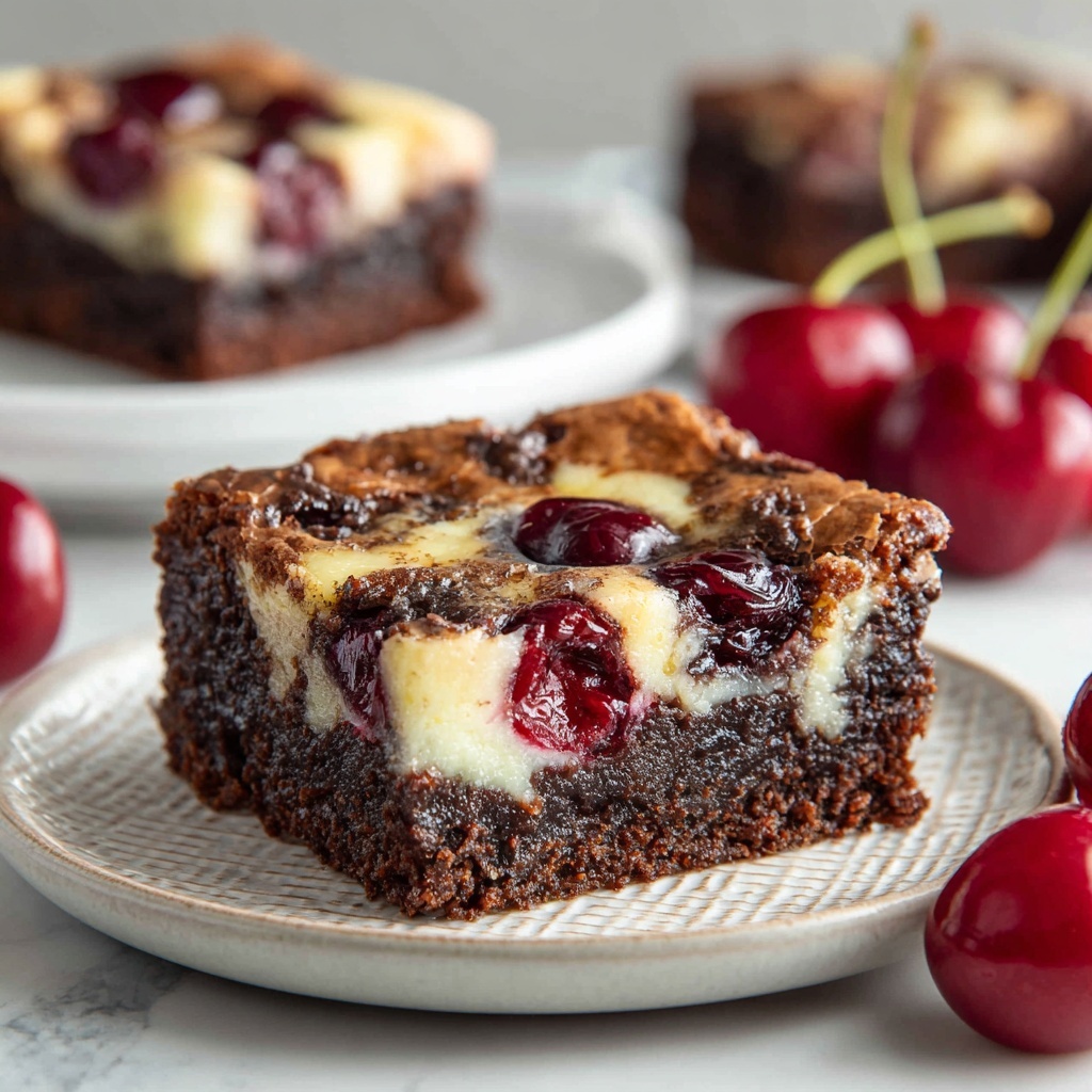 Cherry Cheesecake Brownies Recipe - Recipe Image