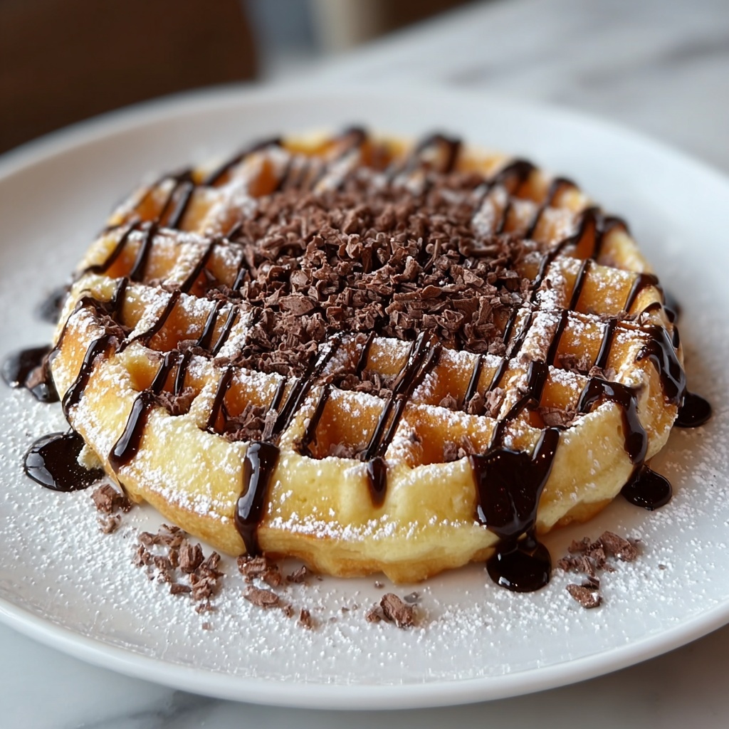 Crispy Homemade Funnel Cake with Chocolate Drizzle Recipe - Recipe Image