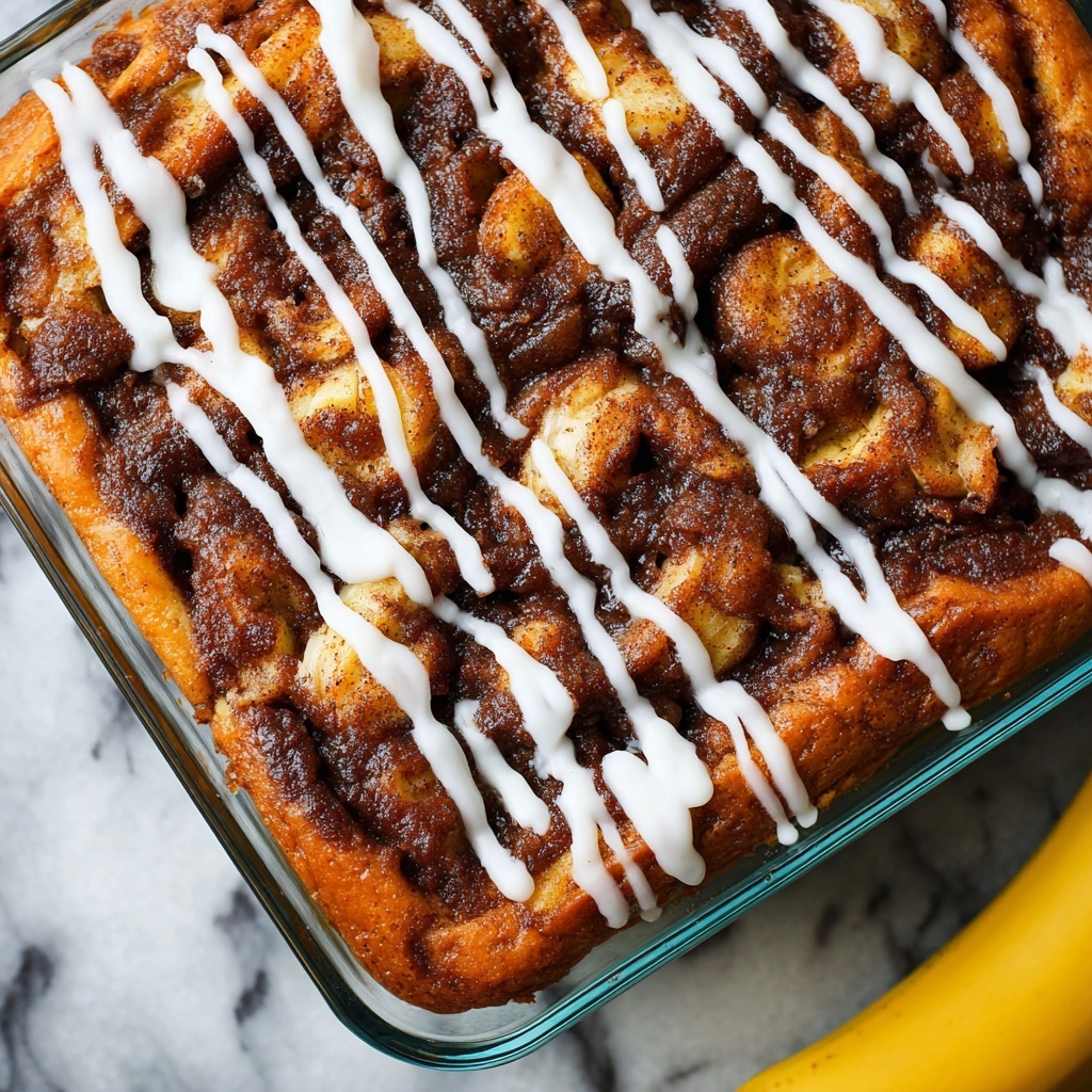 Banana Cinnamon Roll Cake - Recipe Image